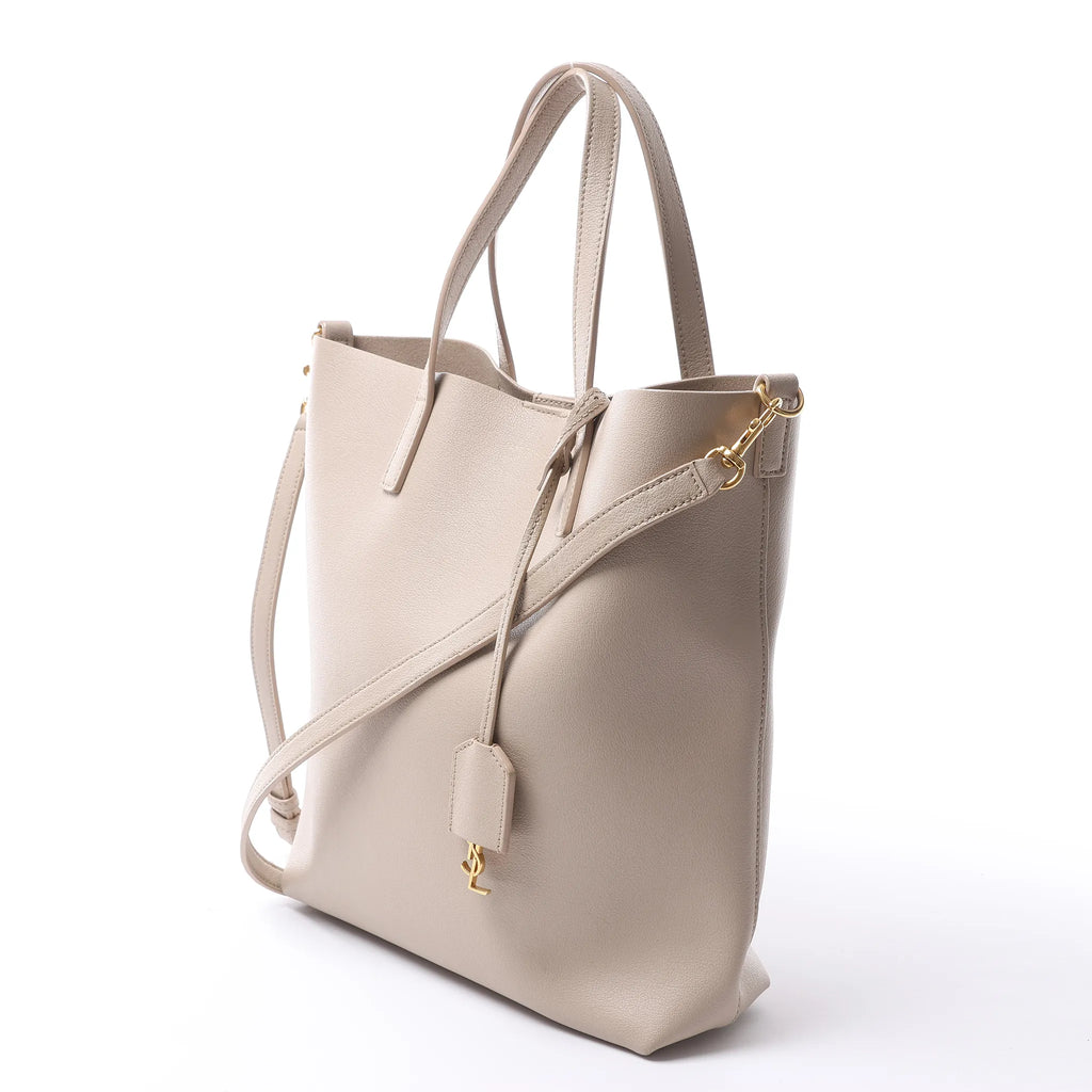 Saint Laurent Paris Toy Shopping Leather 2Way Handbag in Beige 498612