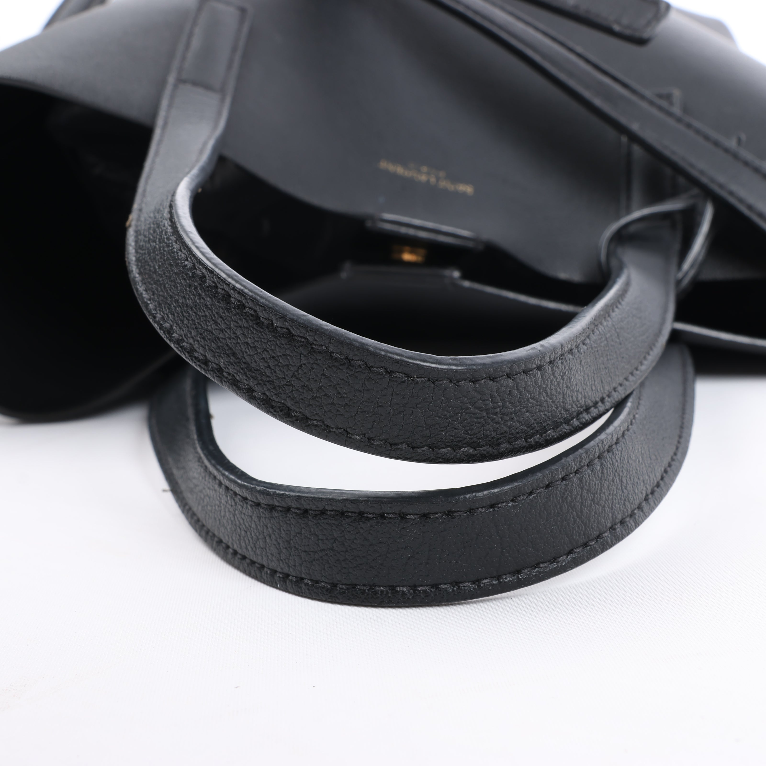 Saint Laurent Paris Toy Shopping Leather 2Way Handbag in Black