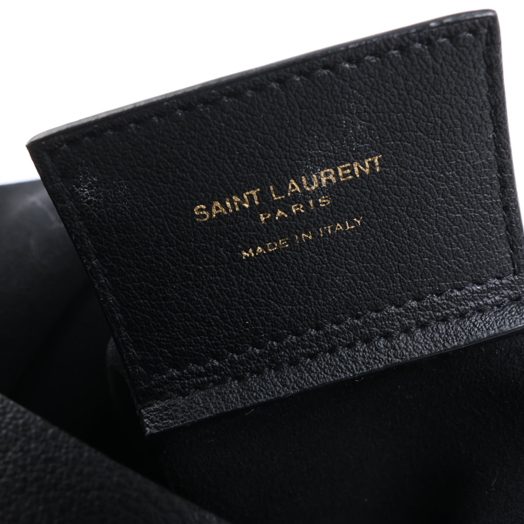 Saint Laurent Paris Toy Shopping Leather 2Way Handbag in Black