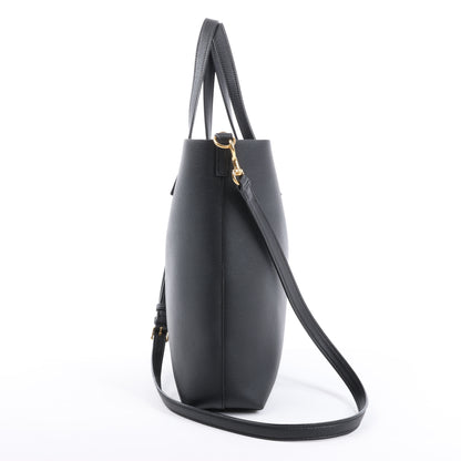 Saint Laurent Paris Toy Shopping Leather 2Way Handbag in Black