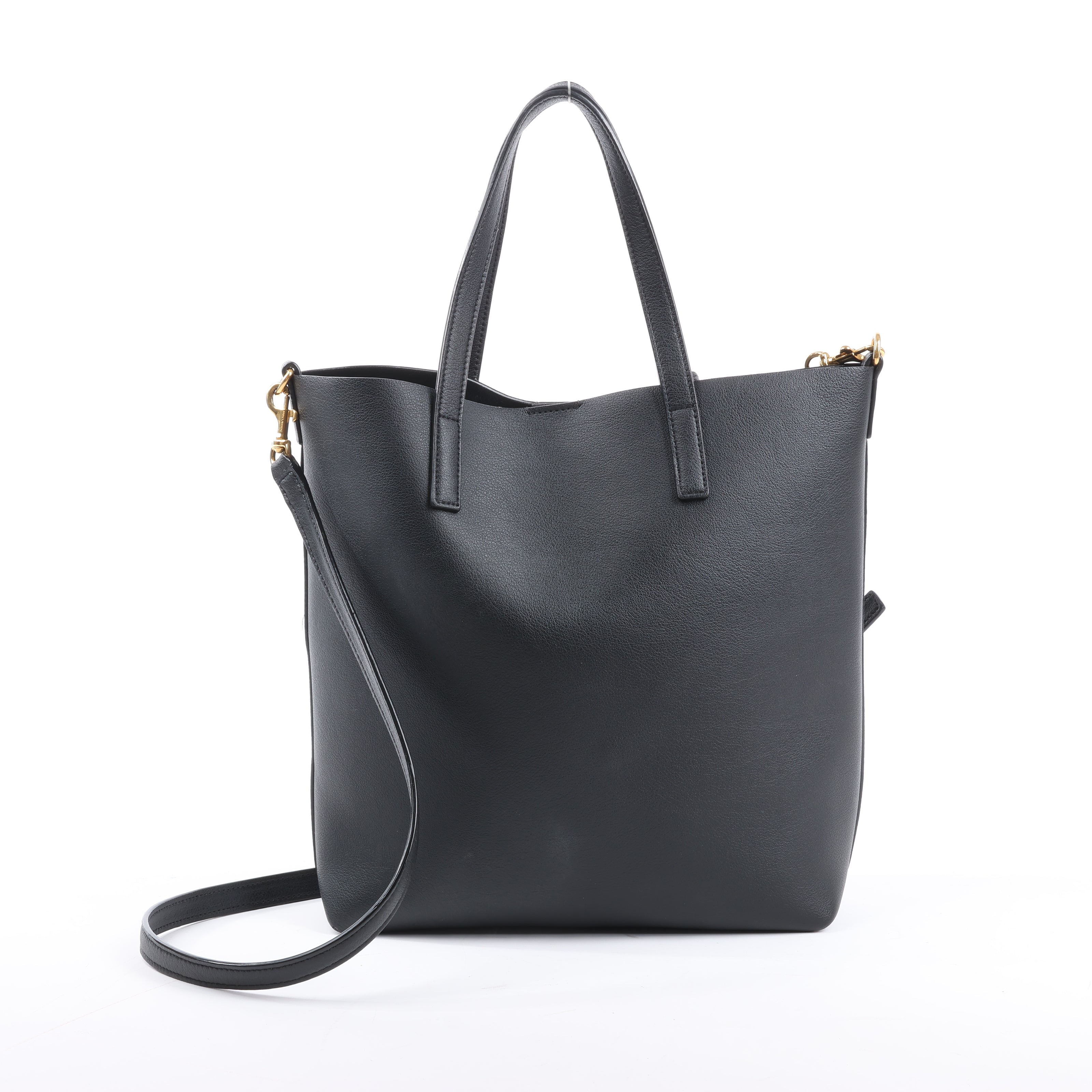 Saint Laurent Paris Toy Shopping Leather 2Way Handbag in Black