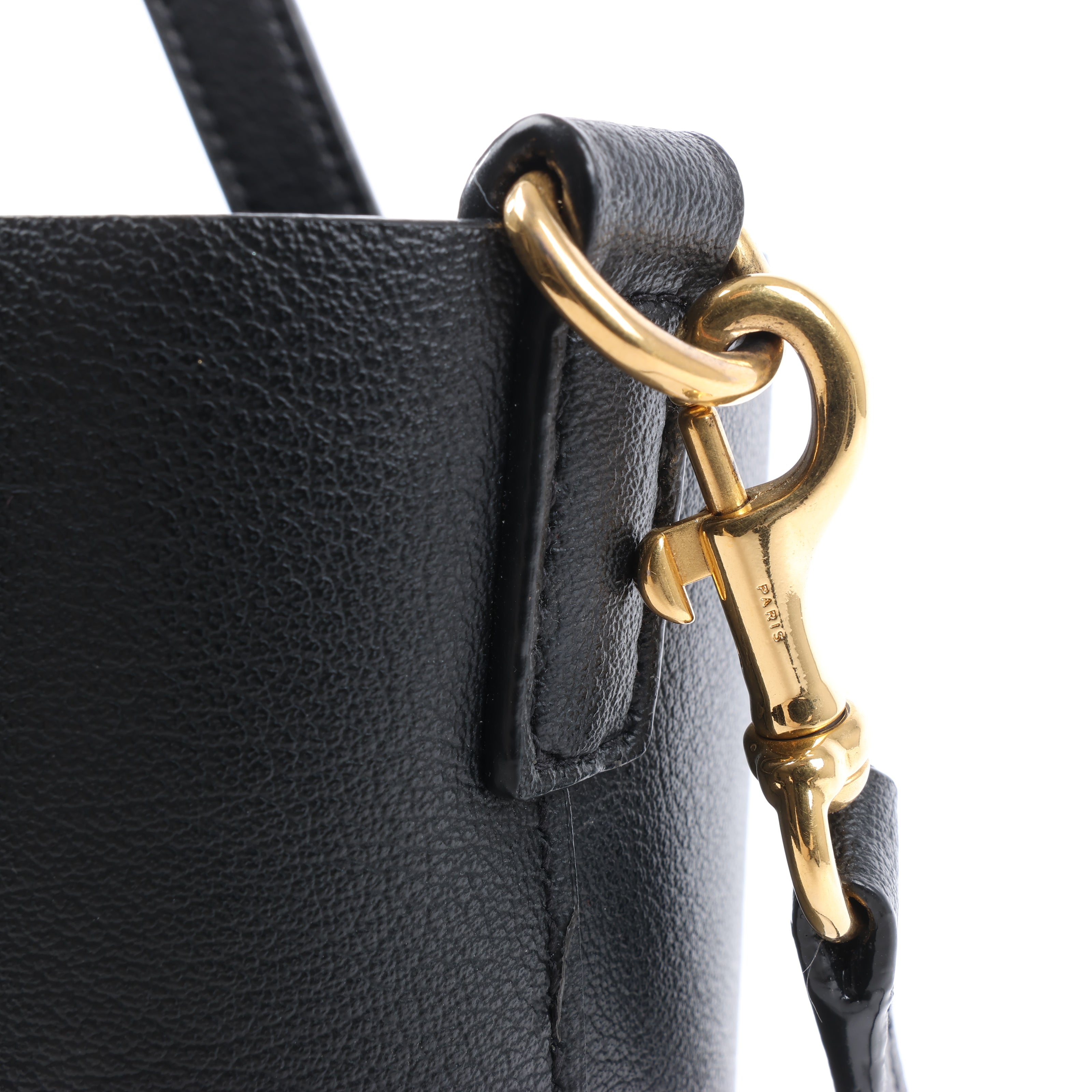 Saint Laurent Paris Toy Shopping Leather 2Way Handbag in Black
