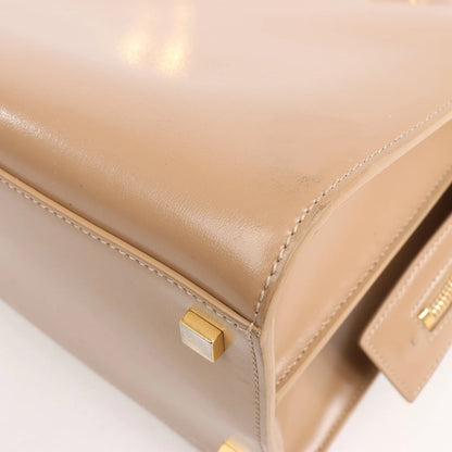 Saint Laurent Paris Uptown Leather Handbag in Beige 557653