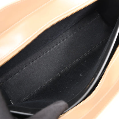 Saint Laurent Paris Uptown Leather Handbag in Beige 557653