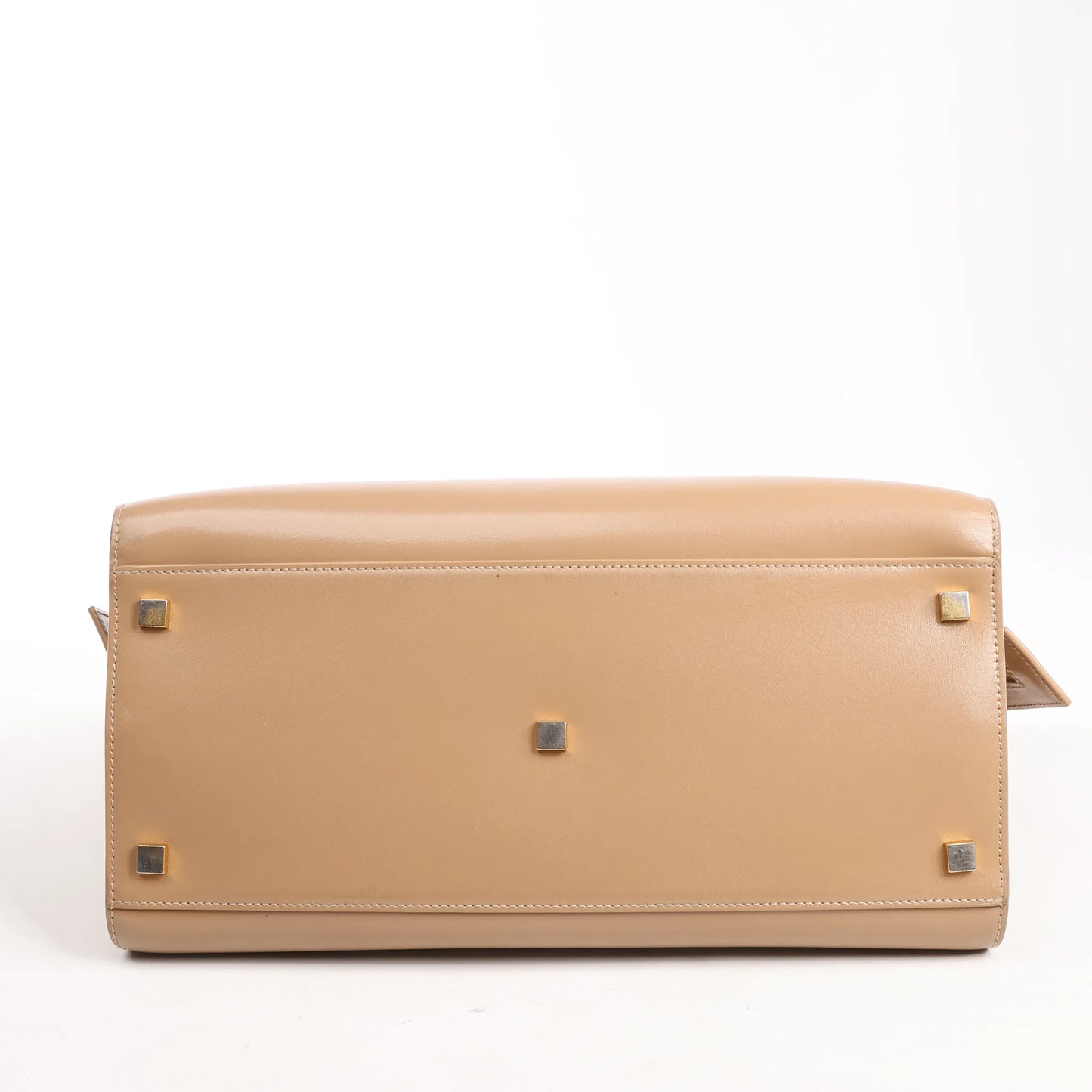 Saint Laurent Paris Uptown Leather Handbag in Beige 557653