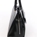 Saint Laurent Paris Uptown Small Leather x Raffia Handbag in Black 561203