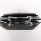 Saint Laurent Paris Uptown Small Leather x Raffia Handbag in Black 561203