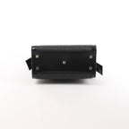 Saint Laurent Paris Uptown Small Leather x Raffia Handbag in Black 561203