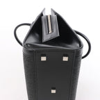Saint Laurent Paris Uptown Small Leather x Raffia Handbag in Black 561203
