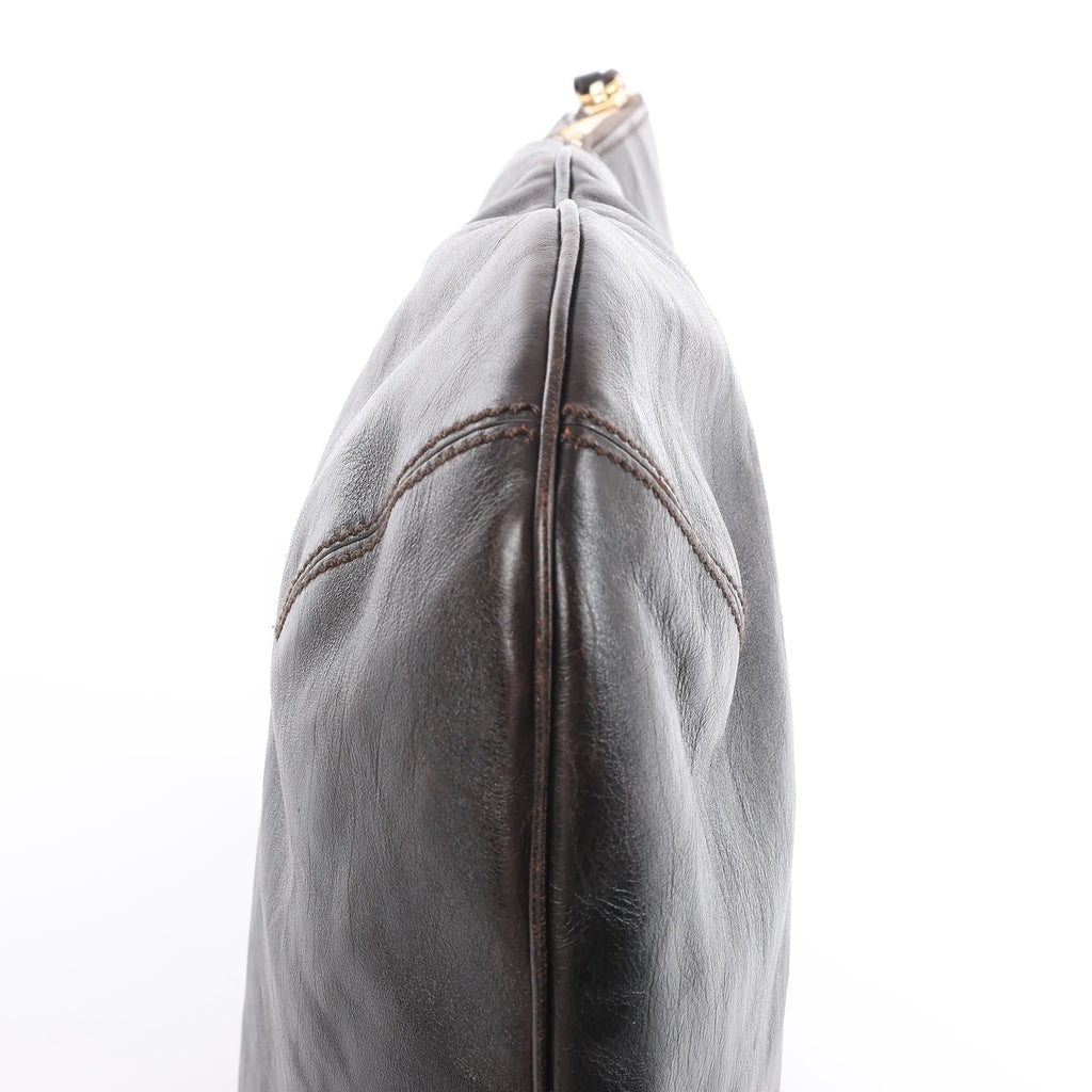 Saint Laurent Paris Tribute Large Leather Shoulder Bag in Brown