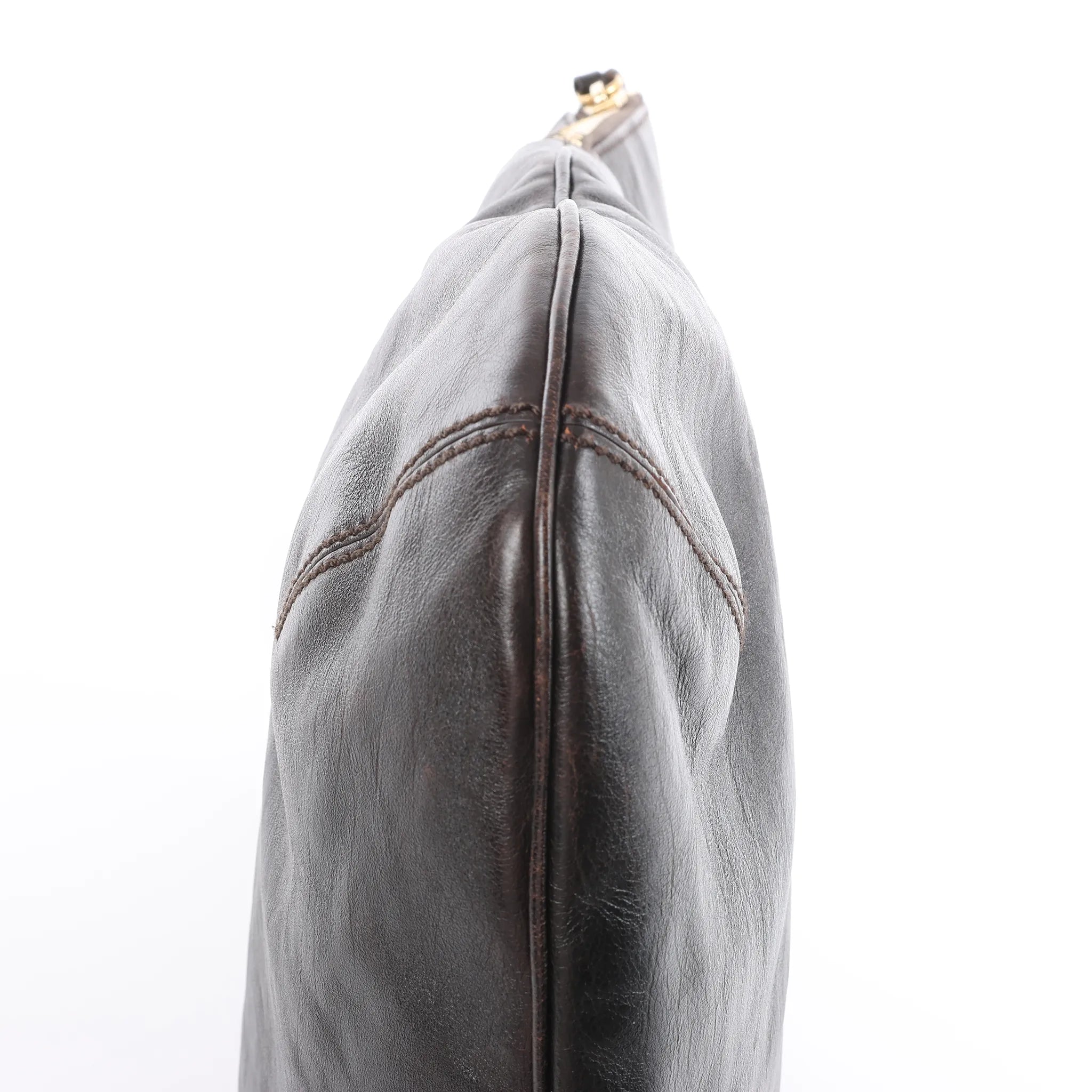 Saint Laurent Paris Tribute Large Leather Shoulder Bag in Brown