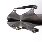 Saint Laurent Paris Tribute Large Leather Shoulder Bag in Brown