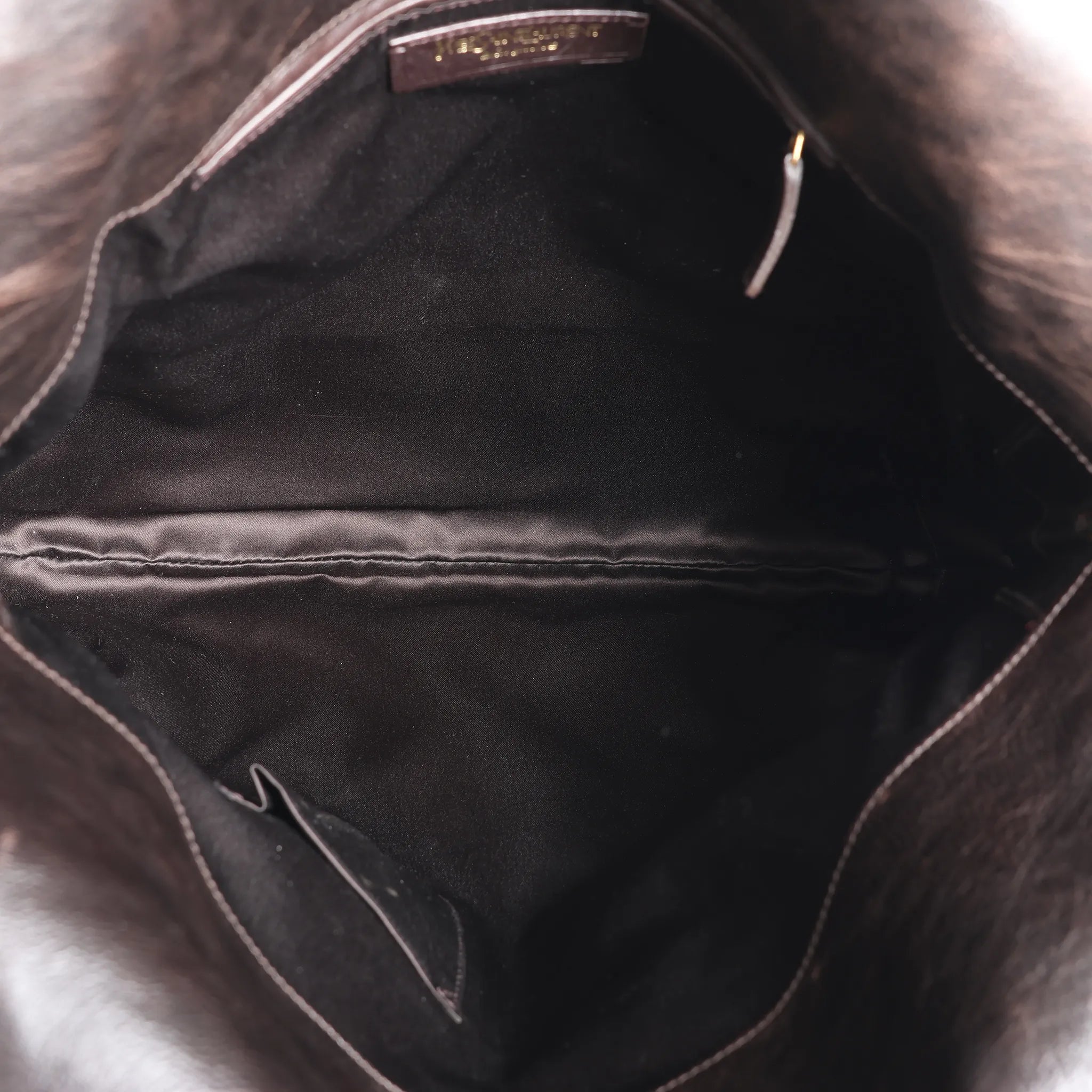 Saint Laurent Paris Tribute Large Leather Shoulder Bag in Brown