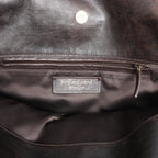 Saint Laurent Paris Tribute Large Leather Shoulder Bag in Brown