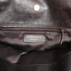 Saint Laurent Paris Tribute Large Leather Shoulder Bag in Brown