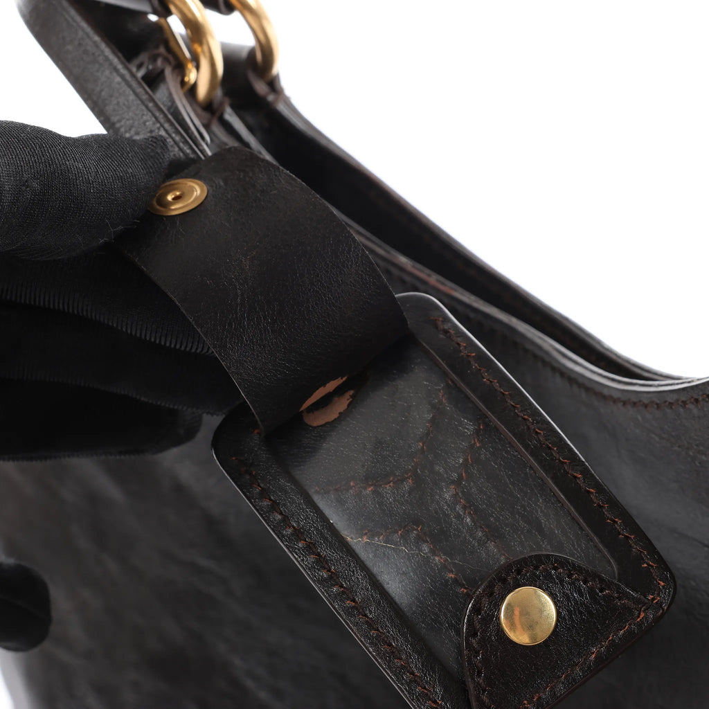 Saint Laurent Paris Tribute Large Leather Shoulder Bag in Brown