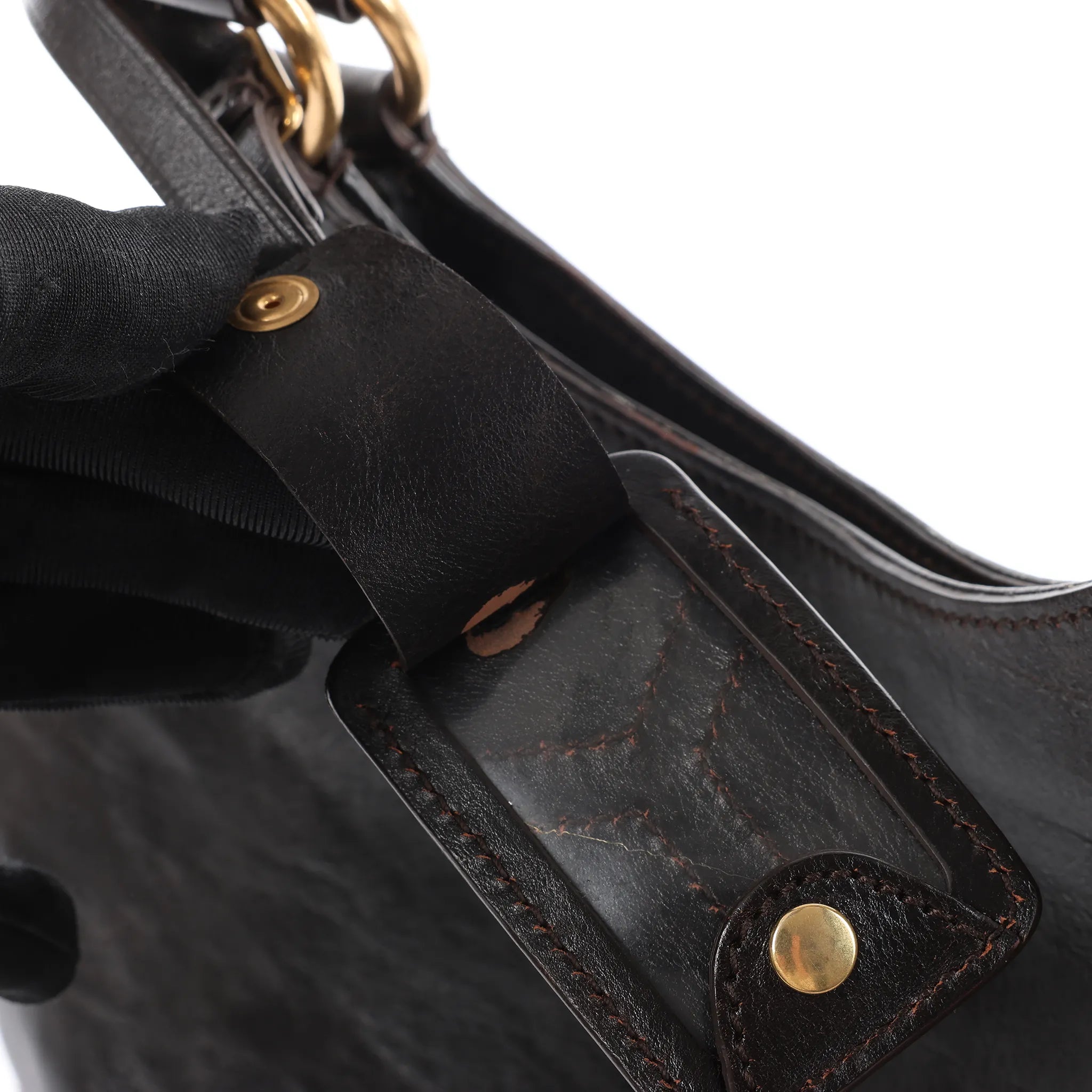 Saint Laurent Paris Tribute Large Leather Shoulder Bag in Brown