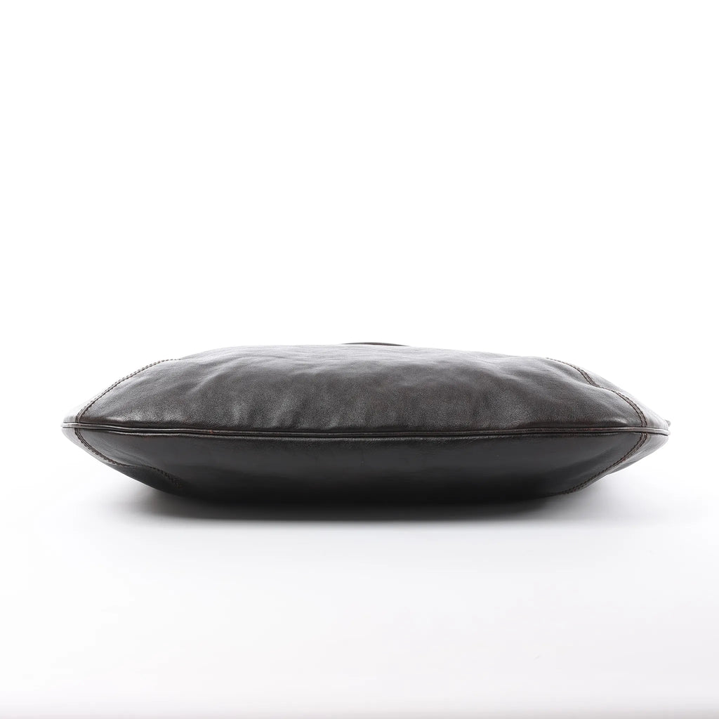Saint Laurent Paris Tribute Large Leather Shoulder Bag in Brown