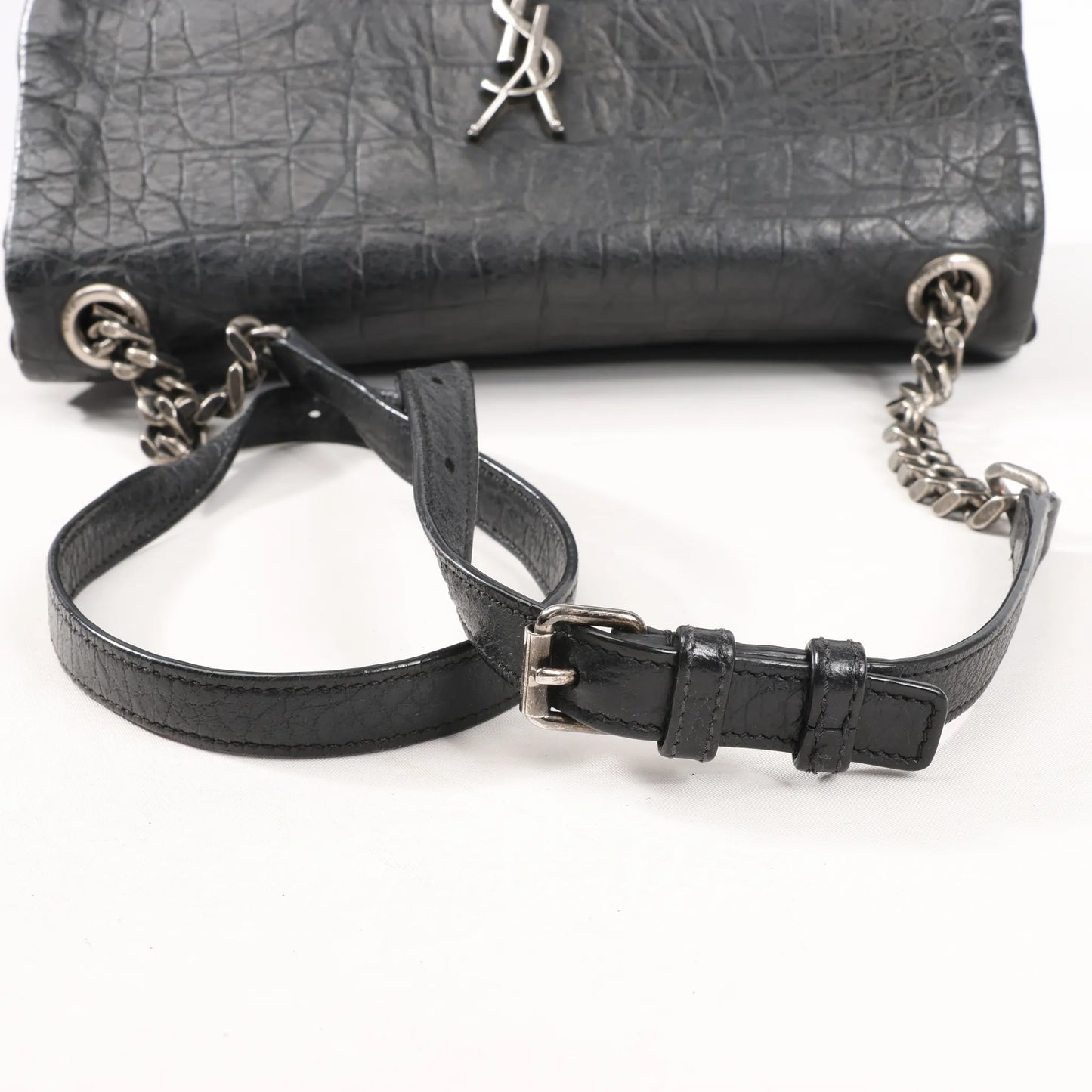 Saint Laurent Paris West Hollywood Leather Chain Shoulder Bag in Black 438176