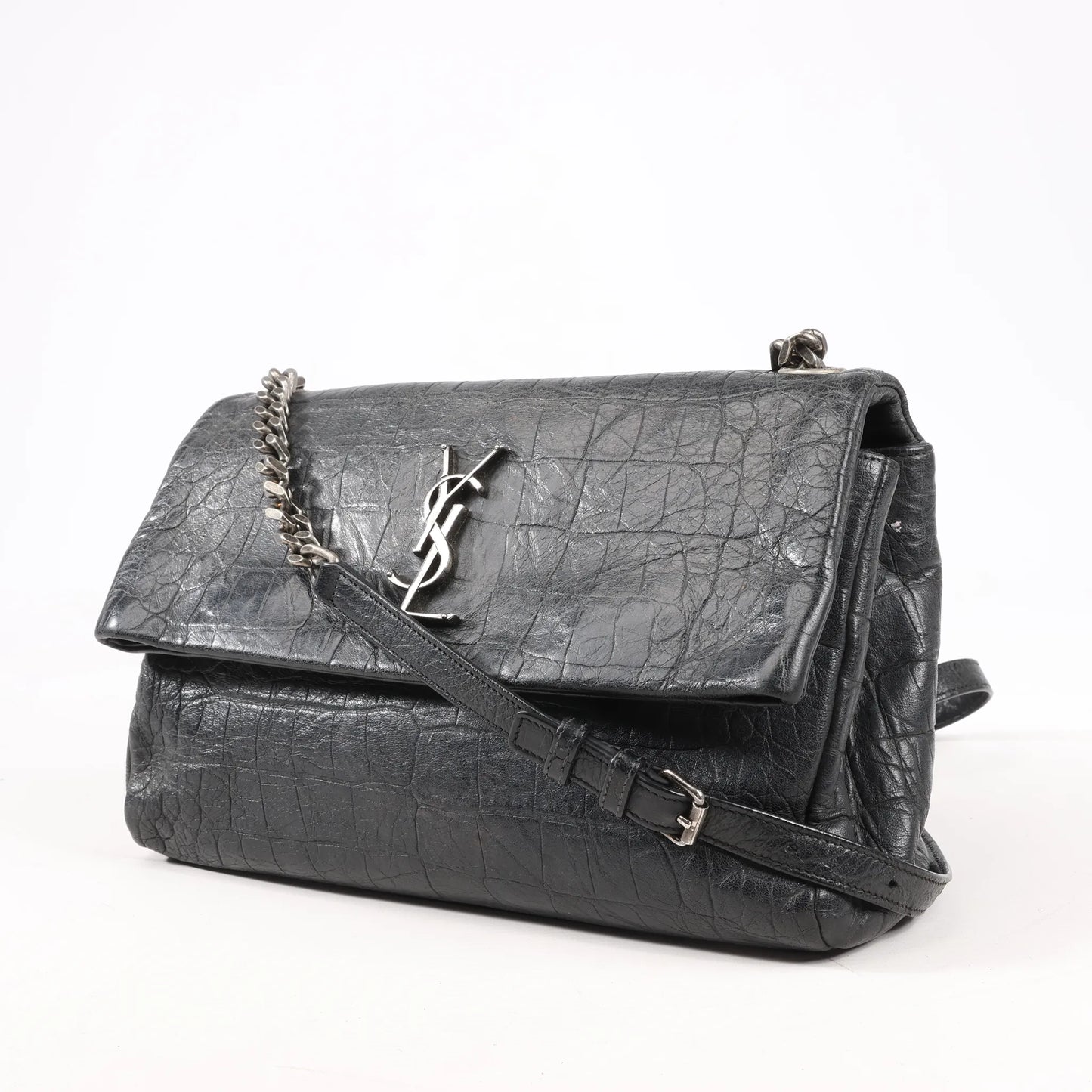 Saint Laurent Paris West Hollywood Leather Chain Shoulder Bag in Black 438176