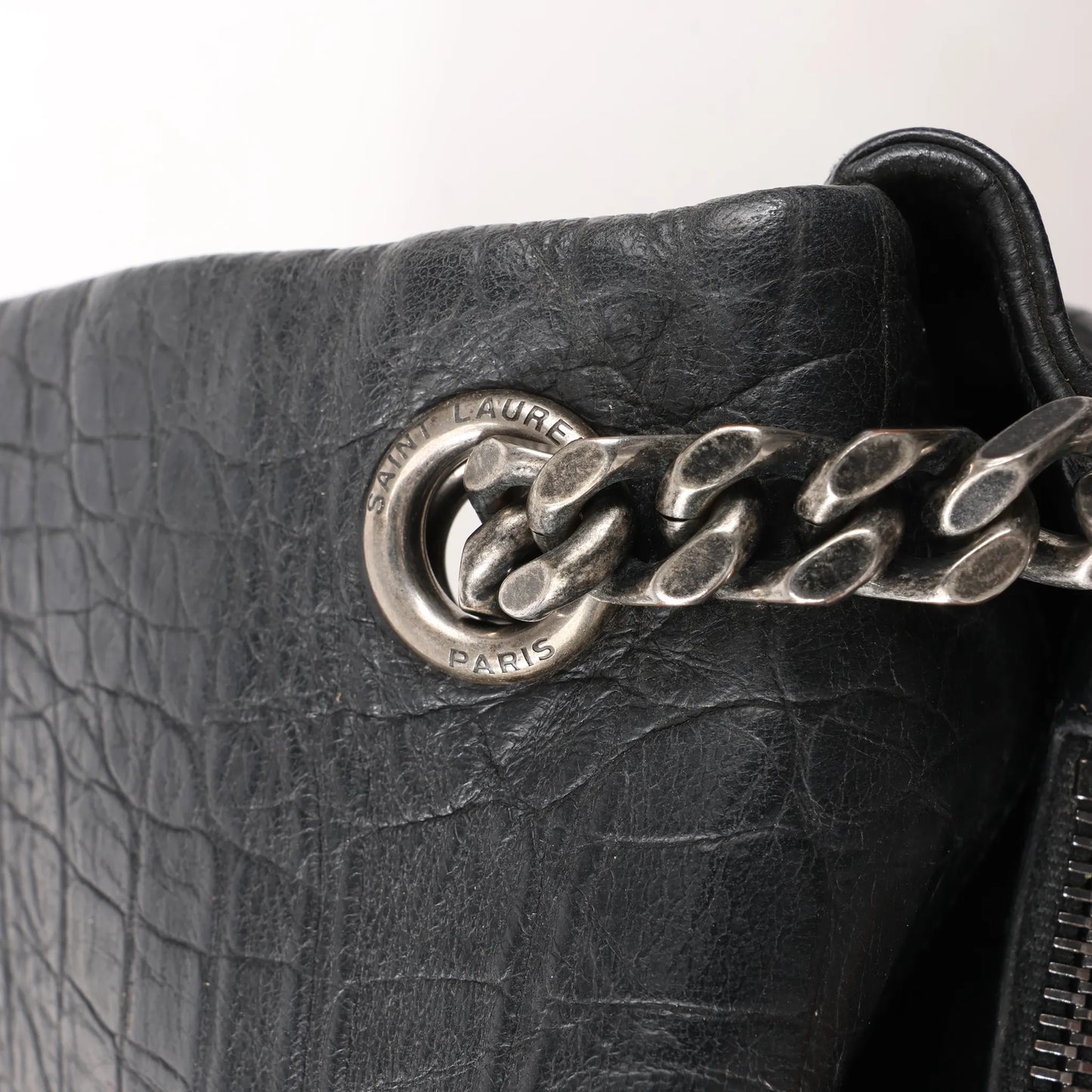 Saint Laurent Paris West Hollywood Leather Chain Shoulder Bag in Black 438176