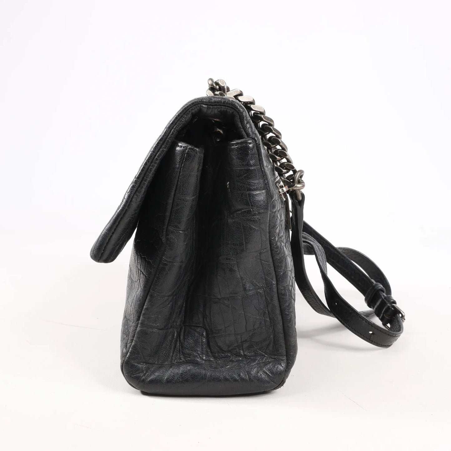 Saint Laurent Paris West Hollywood Leather Chain Shoulder Bag in Black 438176