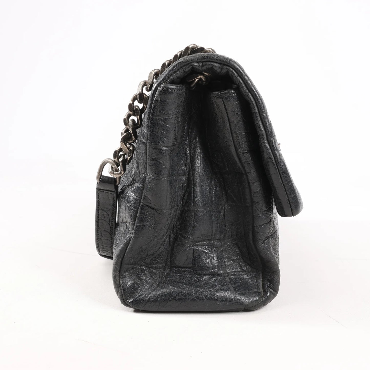 Saint Laurent Paris West Hollywood Leather Chain Shoulder Bag in Black 438176