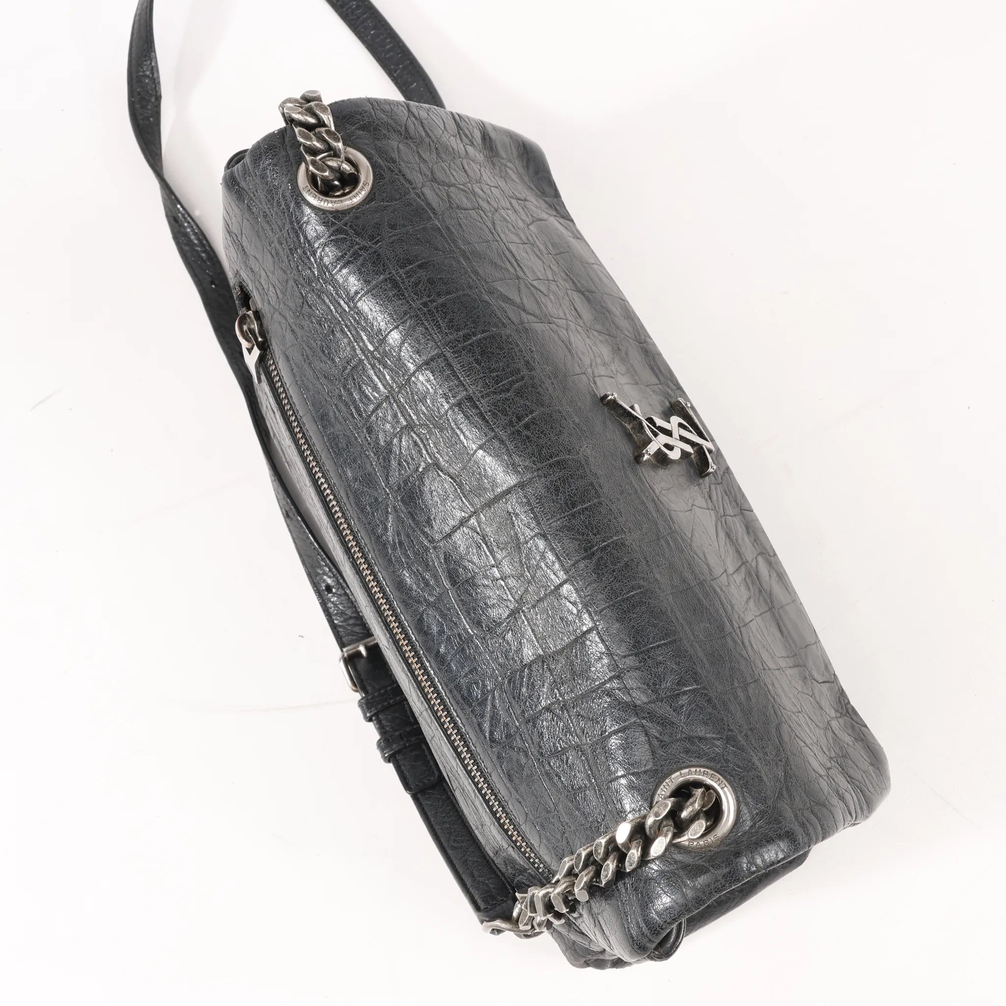 Saint Laurent Paris West Hollywood Leather Chain Shoulder Bag in Black 438176