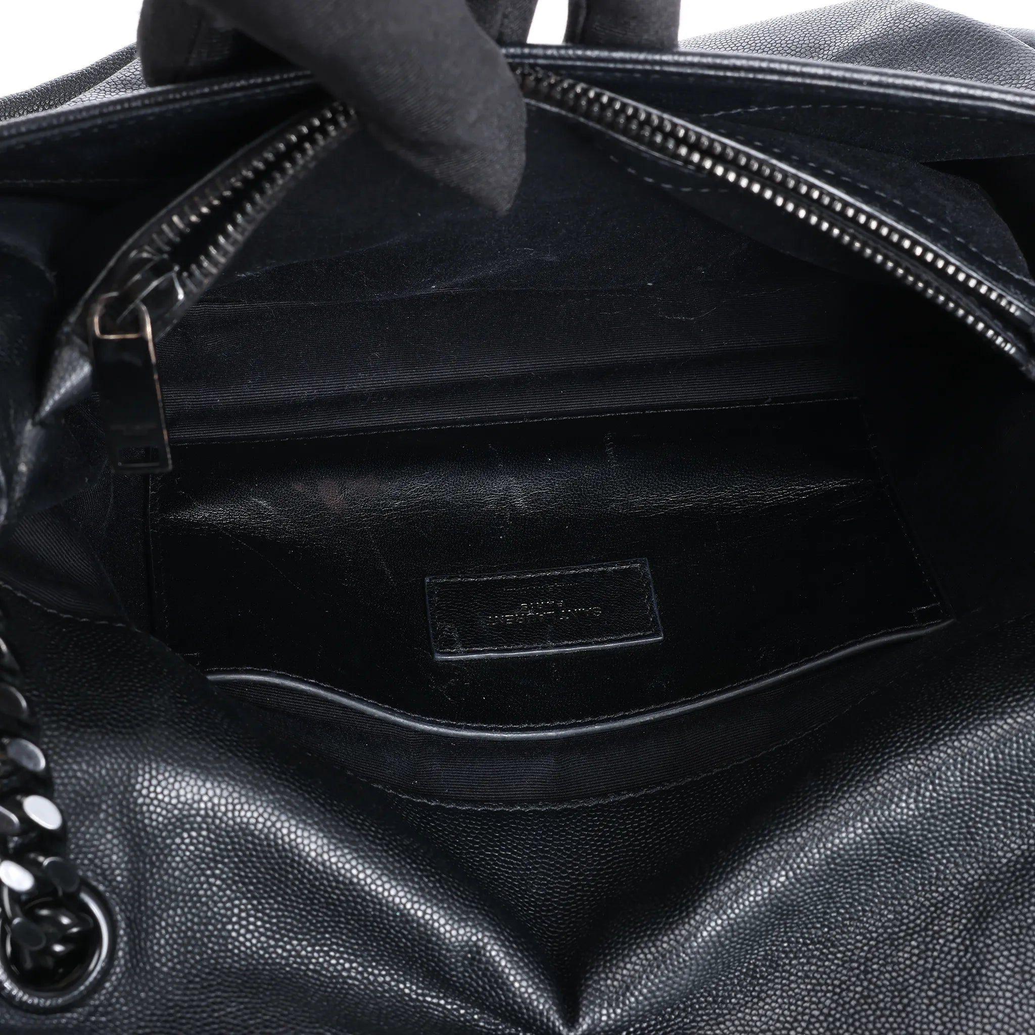 Saint Laurent Paris West Hollywood Leather Chain Shoulder Bag in Black 574106