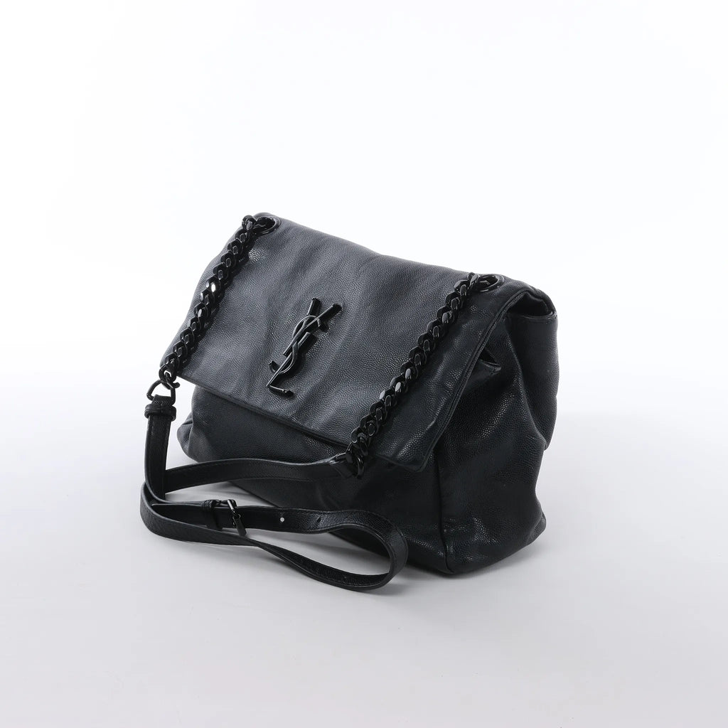 Saint Laurent Paris West Hollywood Leather Chain Shoulder Bag in Black 574106