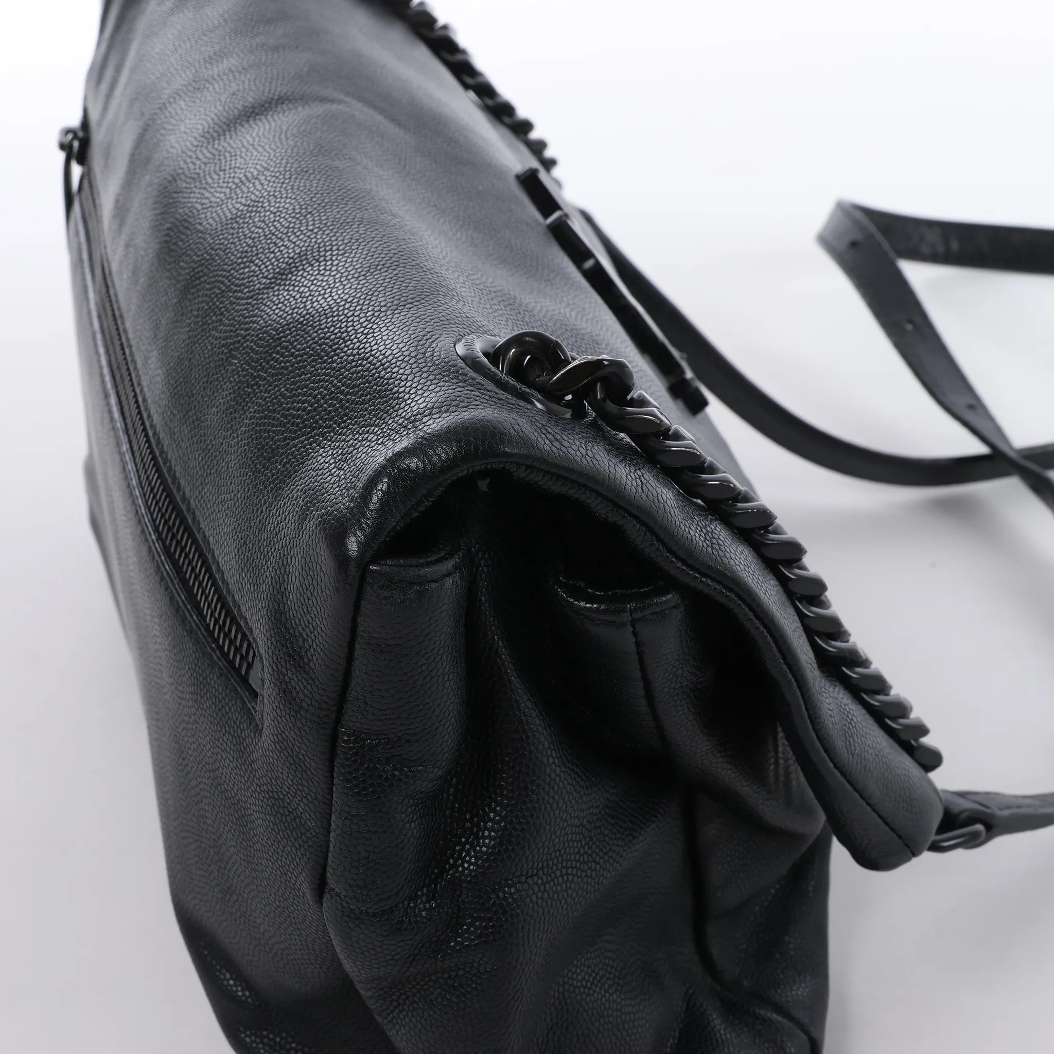 Saint Laurent Paris West Hollywood Leather Chain Shoulder Bag in Black 574106