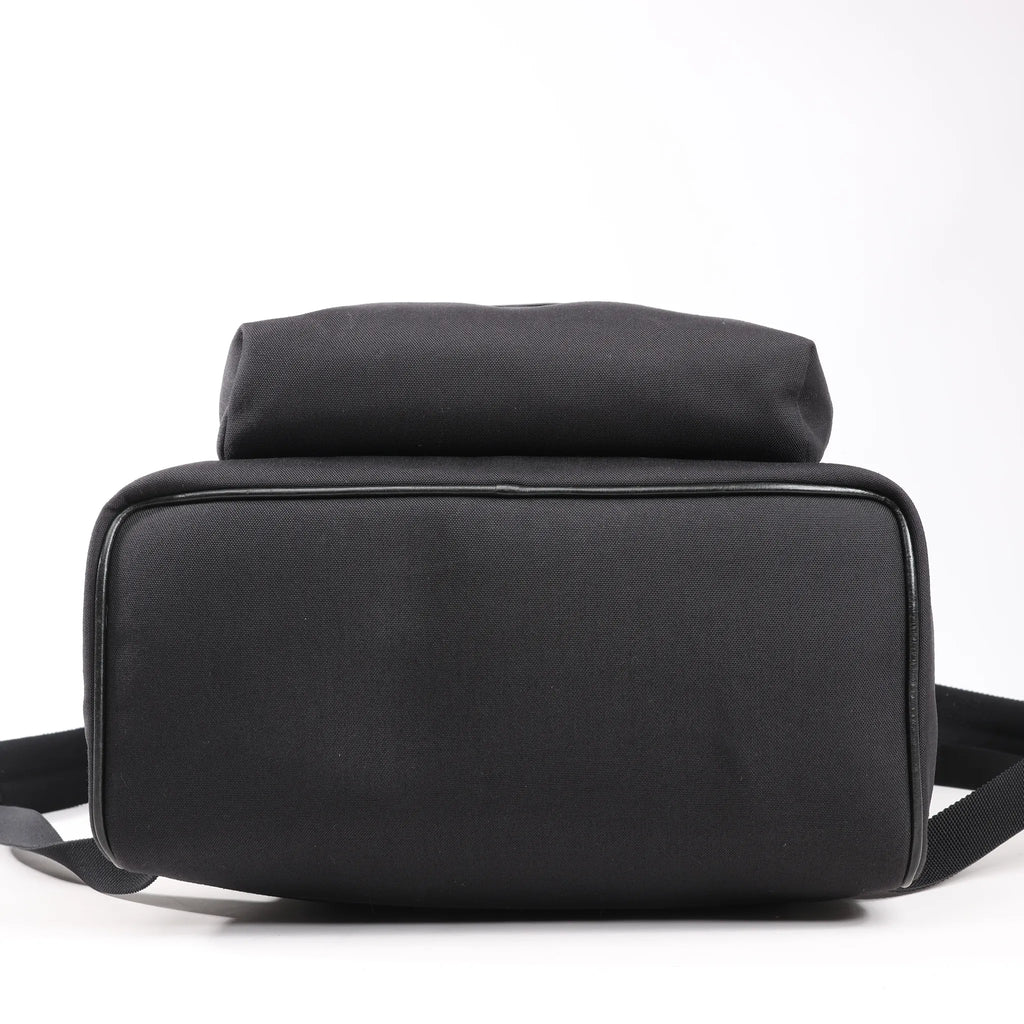 Saint Laurent Paris Canvas x Leather Backpack in Black 435988