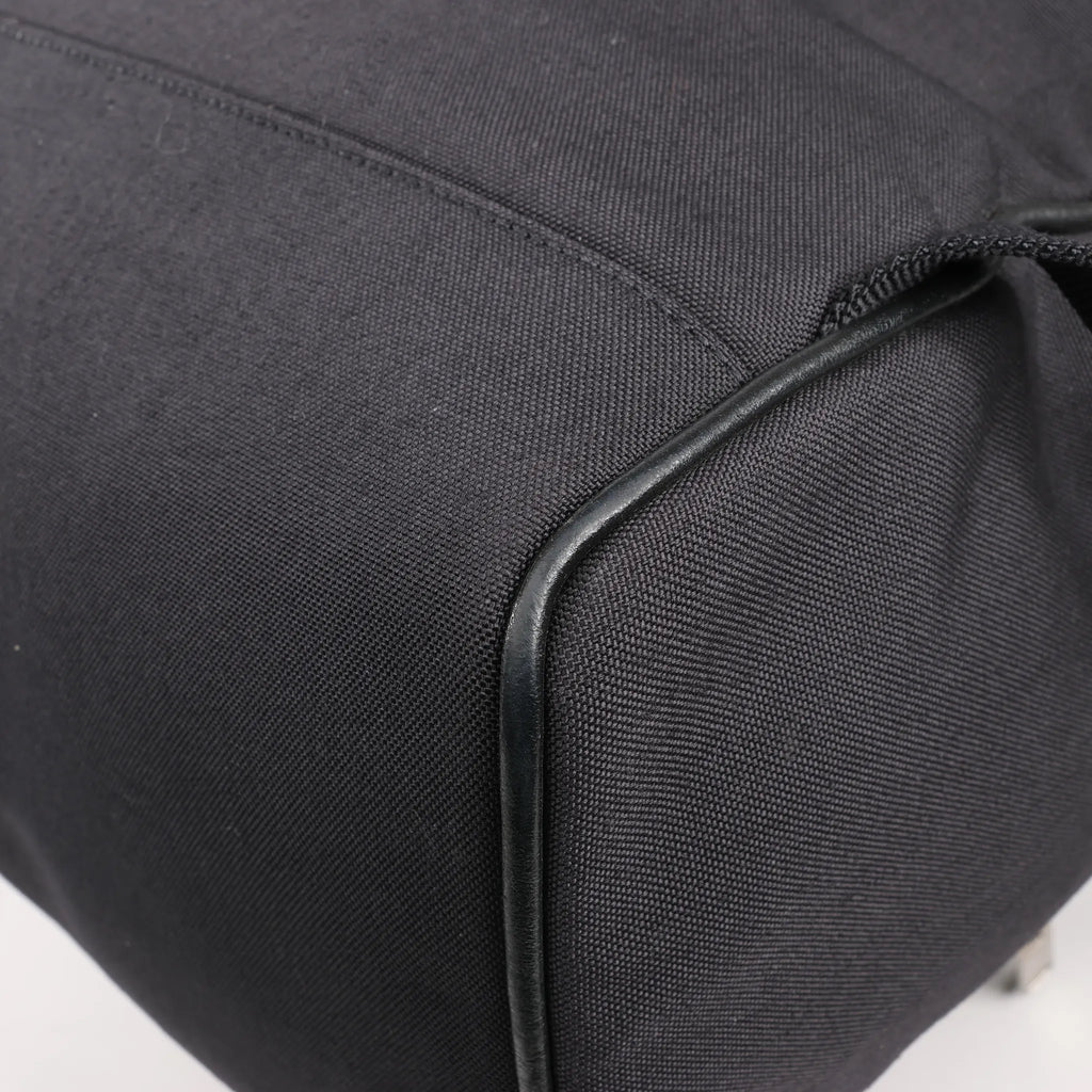 Saint Laurent Paris Canvas x Leather Backpack in Black 435988
