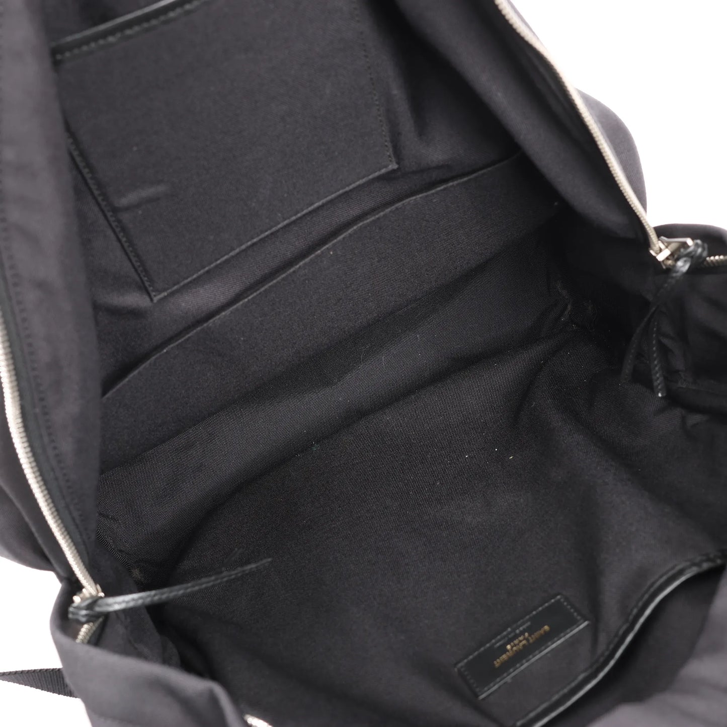 Saint Laurent Paris Canvas x Leather Backpack in Black 435988