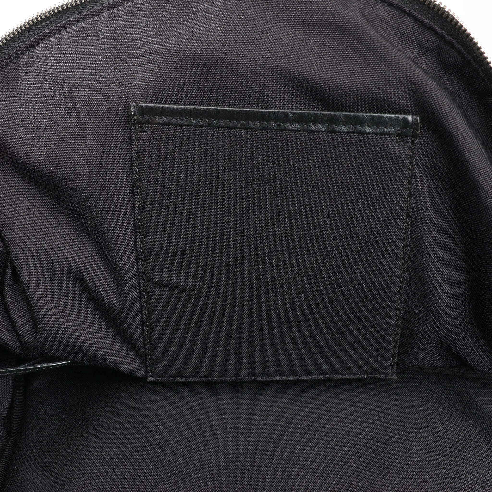 Saint Laurent Paris Canvas x Leather Backpack in Black 435988
