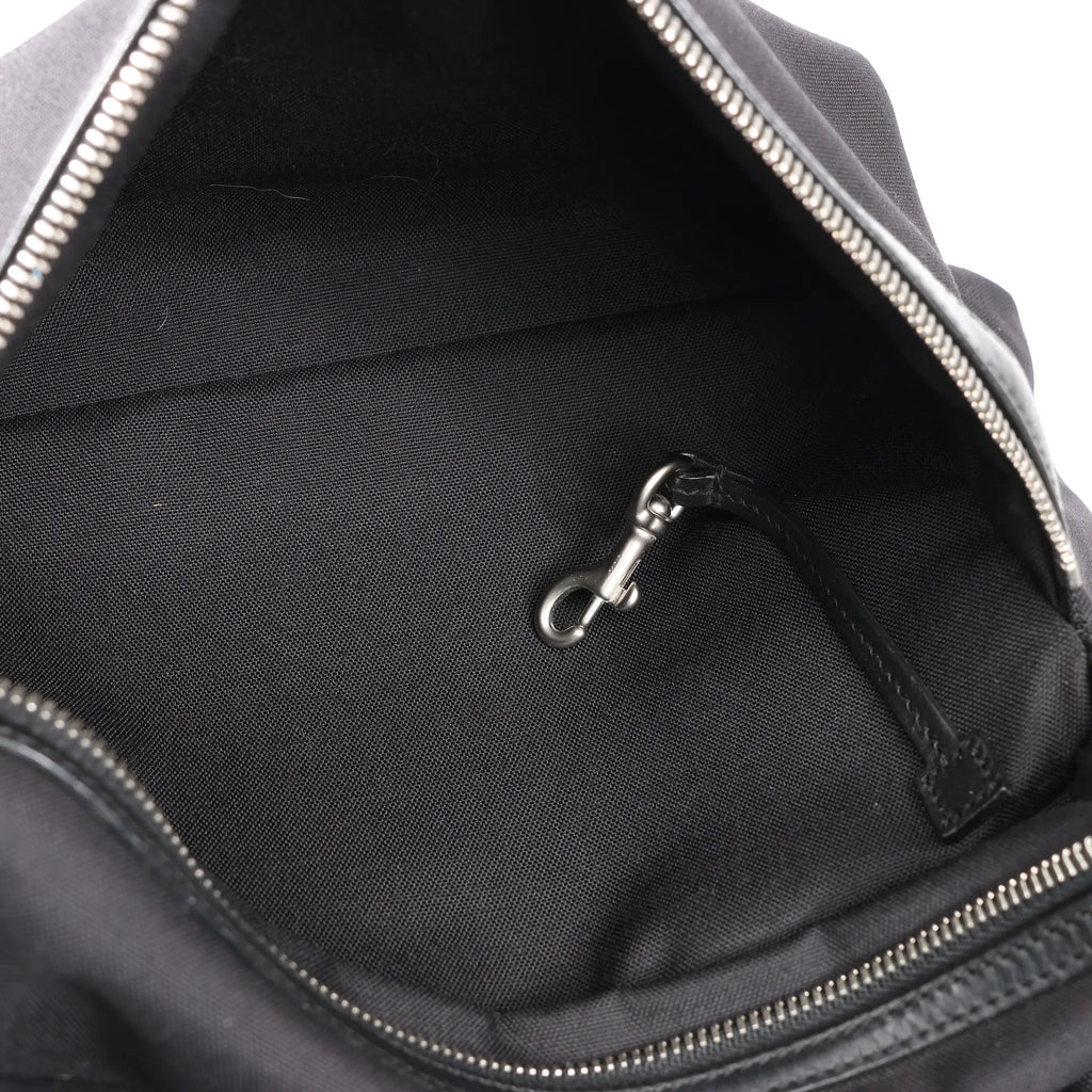 Saint Laurent Paris Canvas x Leather Backpack in Black 435988