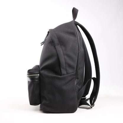 Saint Laurent Paris Canvas x Leather Backpack in Black 435988