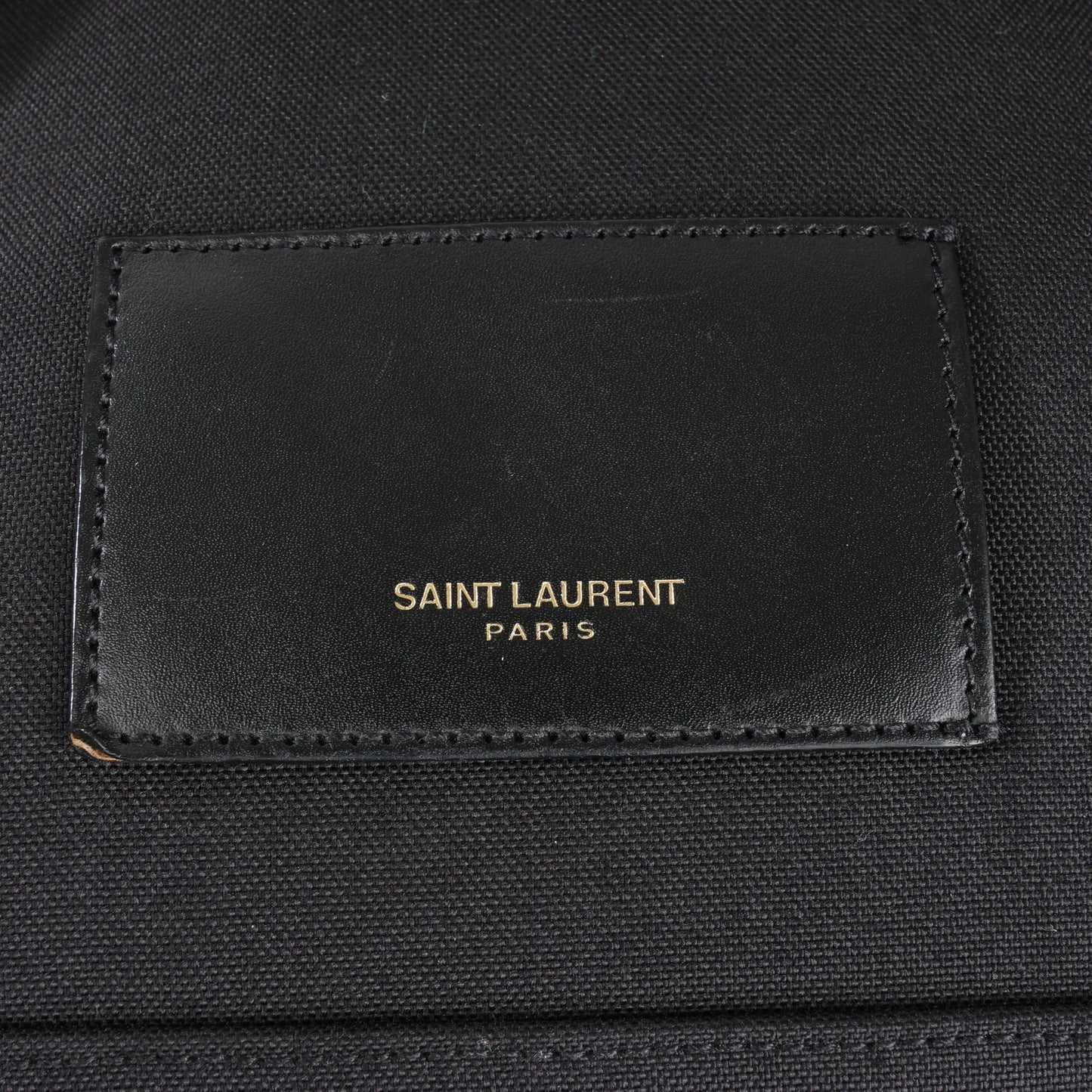 Saint Laurent Paris Canvas x Leather Backpack in Black 435988
