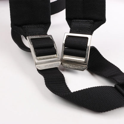 Saint Laurent Paris Leopard Hunting Canvas x Leather Backpack in Red x Black 326865