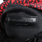 Saint Laurent Paris Leopard Hunting Canvas x Leather Backpack in Red x Black 326865