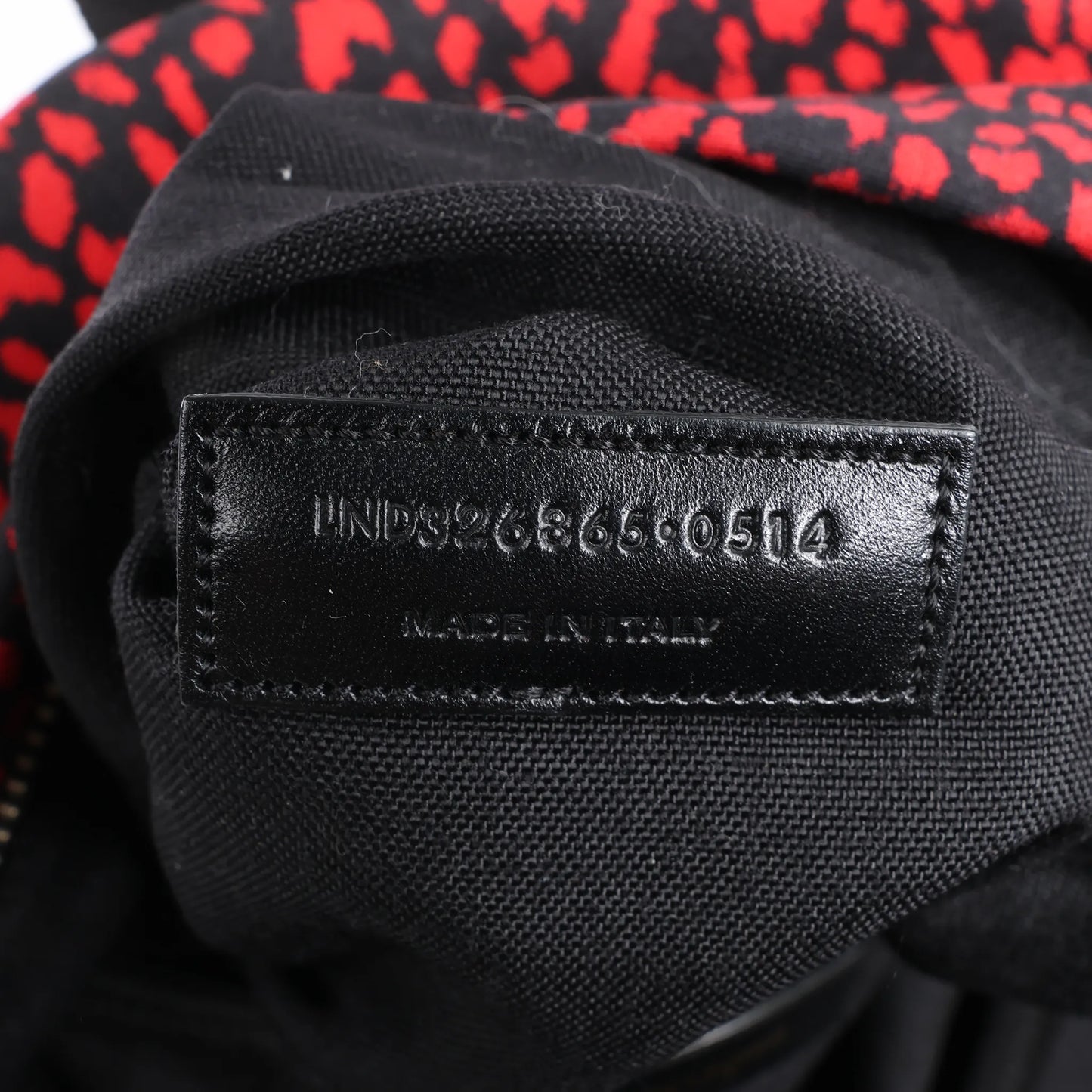 Saint Laurent Paris Leopard Hunting Canvas x Leather Backpack in Red x Black 326865