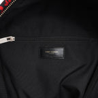 Saint Laurent Paris Leopard Hunting Canvas x Leather Backpack in Red x Black 326865