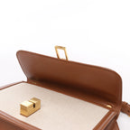 Saint Laurent Paris Carre Canvas x Leather Shoulder bag in Beige x Brown 647713