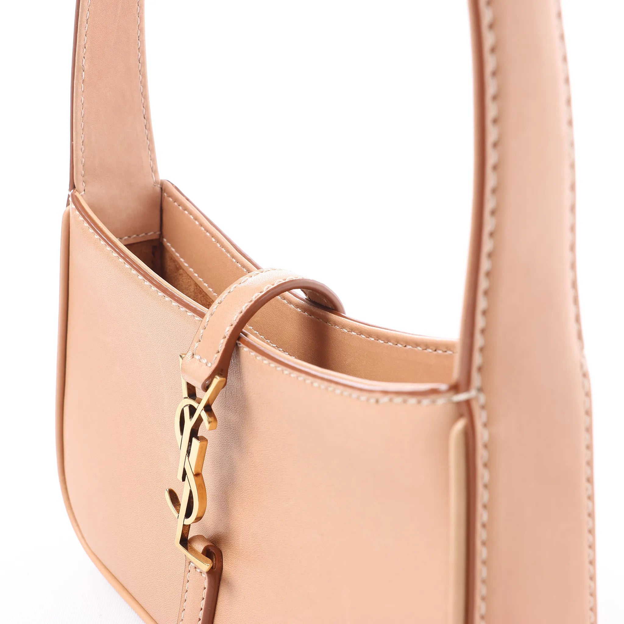 Saint Laurent Le 5 à 7 Mini Hobo Handbag in Beige 710318