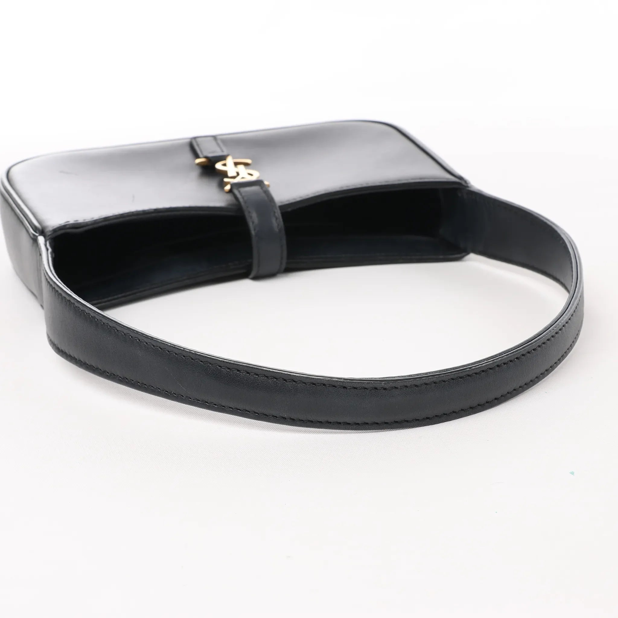Saint Laurent Paris Le 5 à 7 Mini Hobo Leather Handbag in Black 710318