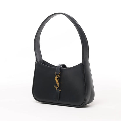 Saint Laurent Paris Le 5 à 7 Mini Hobo Leather Handbag in Black 710318