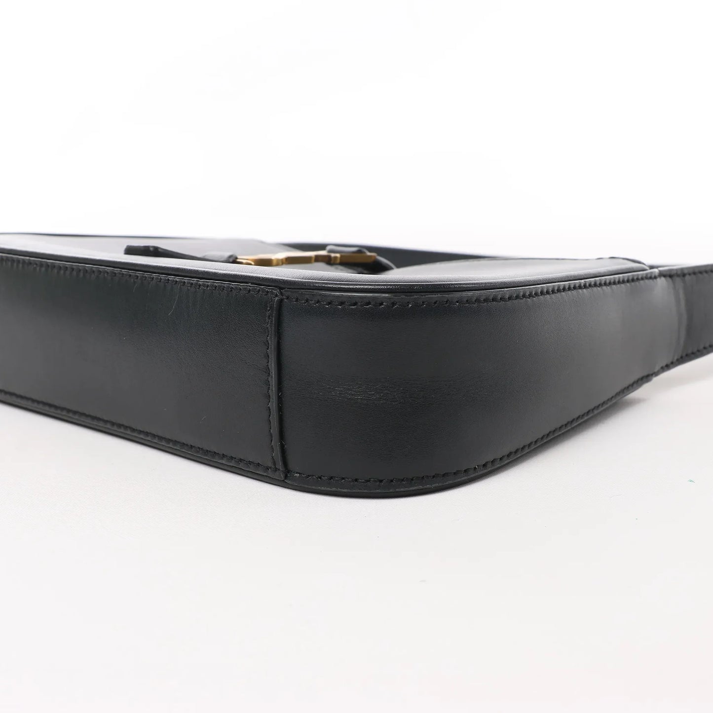 Saint Laurent Paris Le 5 à 7 Mini Hobo Leather Handbag in Black 710318