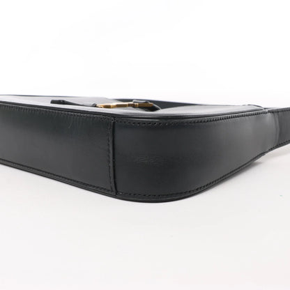 Saint Laurent Paris Le 5 à 7 Mini Hobo Leather Handbag in Black 710318