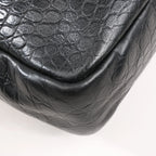 Saint Laurent Paris Sac de Jules Mock Croc Handbag in Black 480586