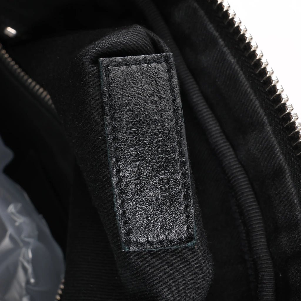 Saint Laurent Paris Sac de Jules Mock Croc Handbag in Black 480586